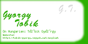 gyorgy tobik business card